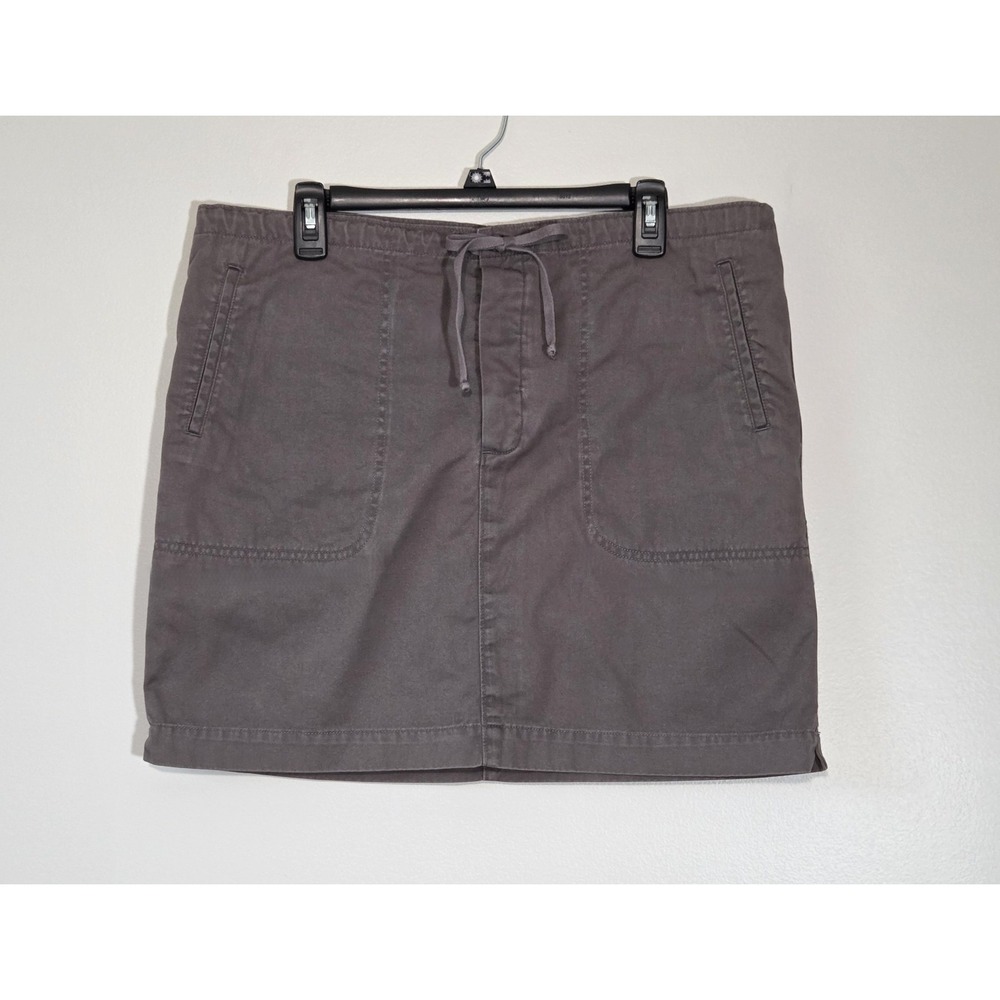 Vtg Y2K Gap Utility Cotton Drawstring Button Fly Short Skirt Size Large Classic